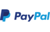 PayPal-Logo mit einem blauen, sich überschneidenden P-Symbol und dem Wort PayPal in blauer Schrift.