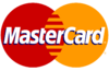 MasterCard-Logo mit sich überlappenden roten und gelben Kreisen und MasterCard-Text in der Mitte.